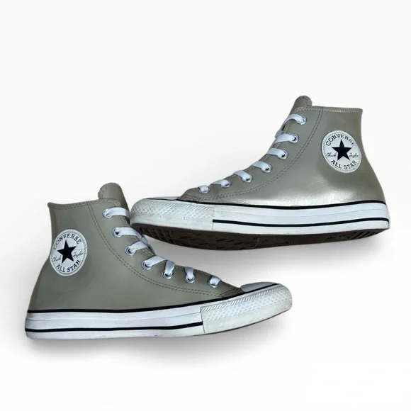 Converse Chuck Taylor All Star Hi Metallic Gold High Top Sneakers Womens 8 - Picture 6 of 8